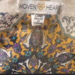 Woven Heart Boho Sheer Tassel Kimono | One Size | Medallion Print